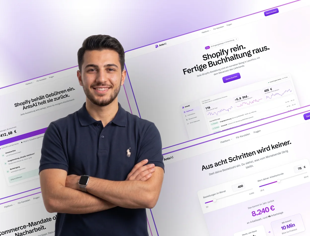 Website von AntsAI, im Browser